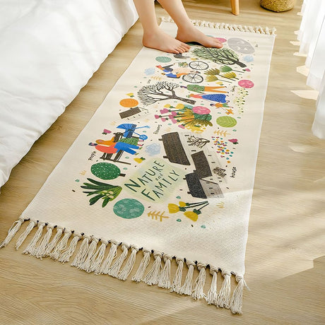 Boho Tassel Farmhouse Rugs
