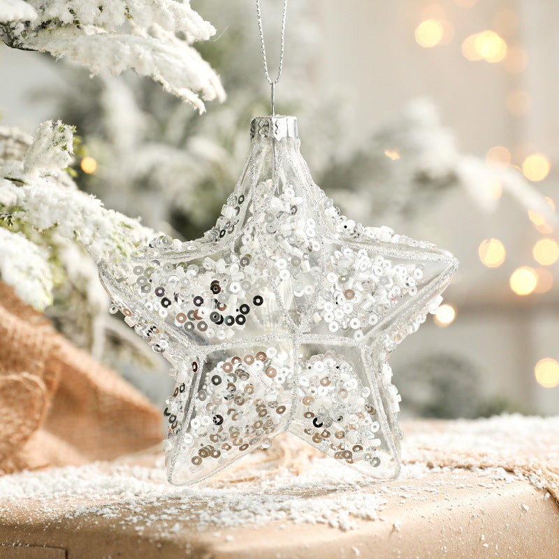 Christmas White And Gold Ornaments For Party Decoration