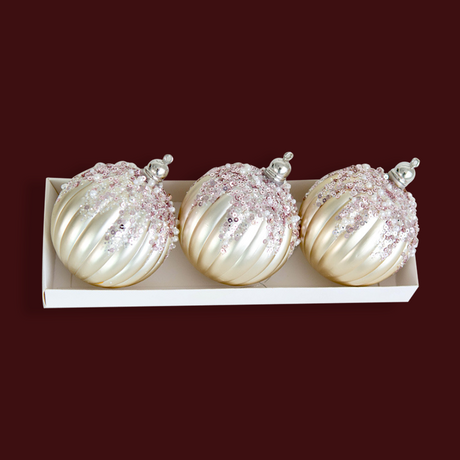 Pink And Rose Gold Christmas Ornaments