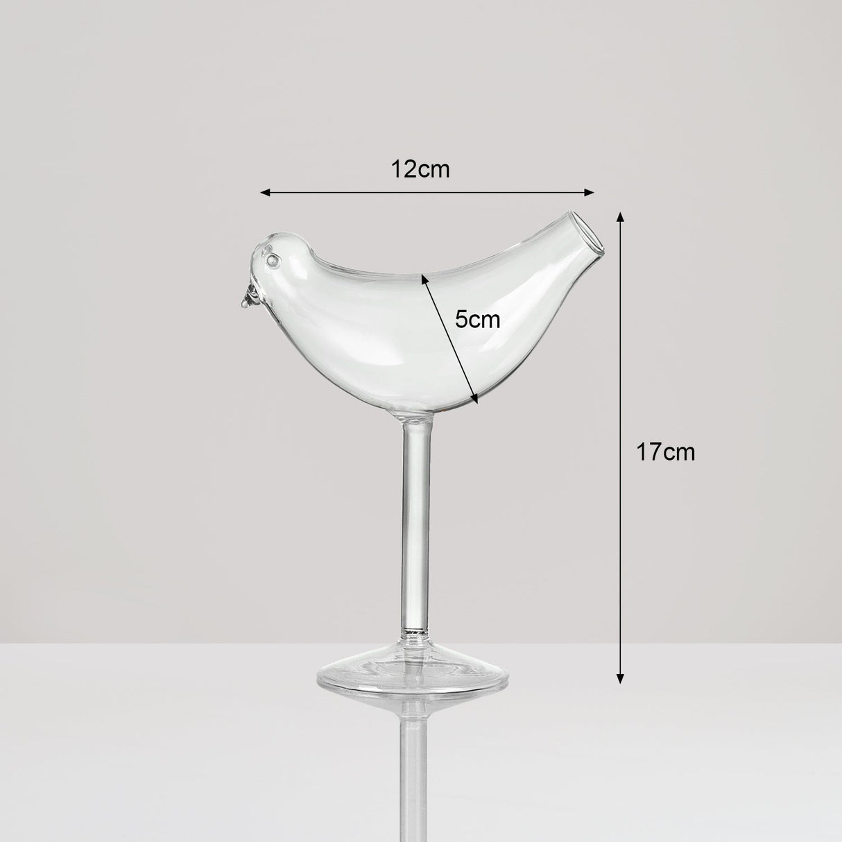 Bird Shaped Cocktail Wine Glasses Set (2 PCS)
