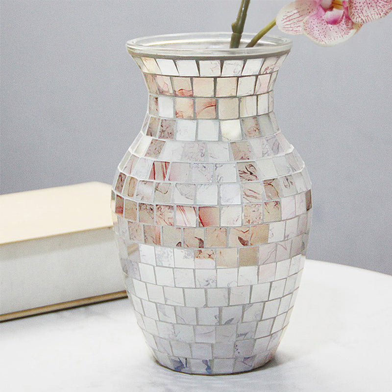 Shell Mosaic Glass Vase