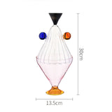 Tapered Flower Art Glass Vase