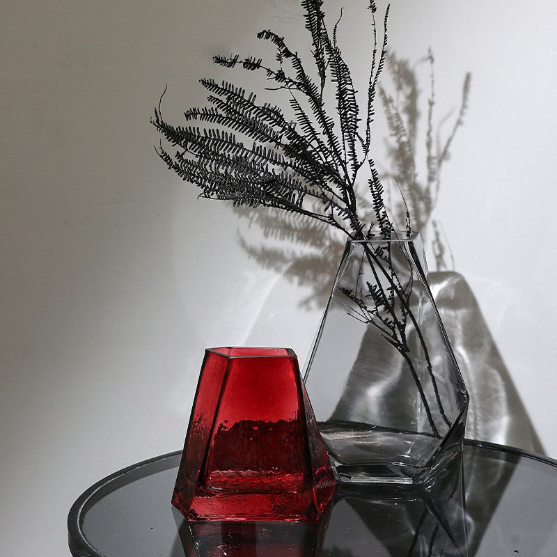 Geometric Irregular Glass Vase Set