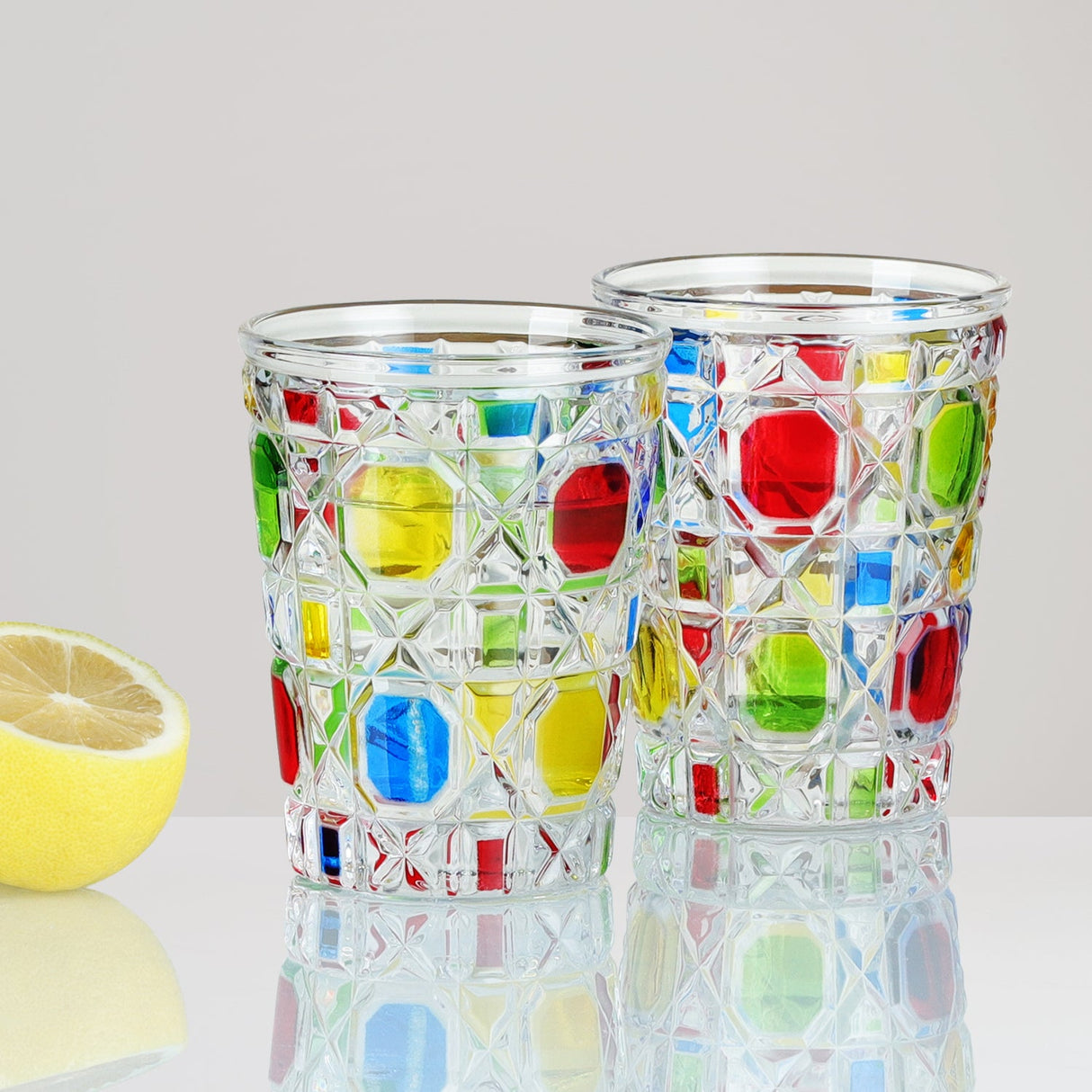 Colourful Diamond Whisky Glass Cup (2 PCS)