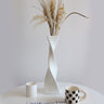 Black and White Shaped Twisted Ceramic Vase