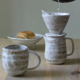 Japanese Retro Handmade Coffee Pot Cups Saucer Set