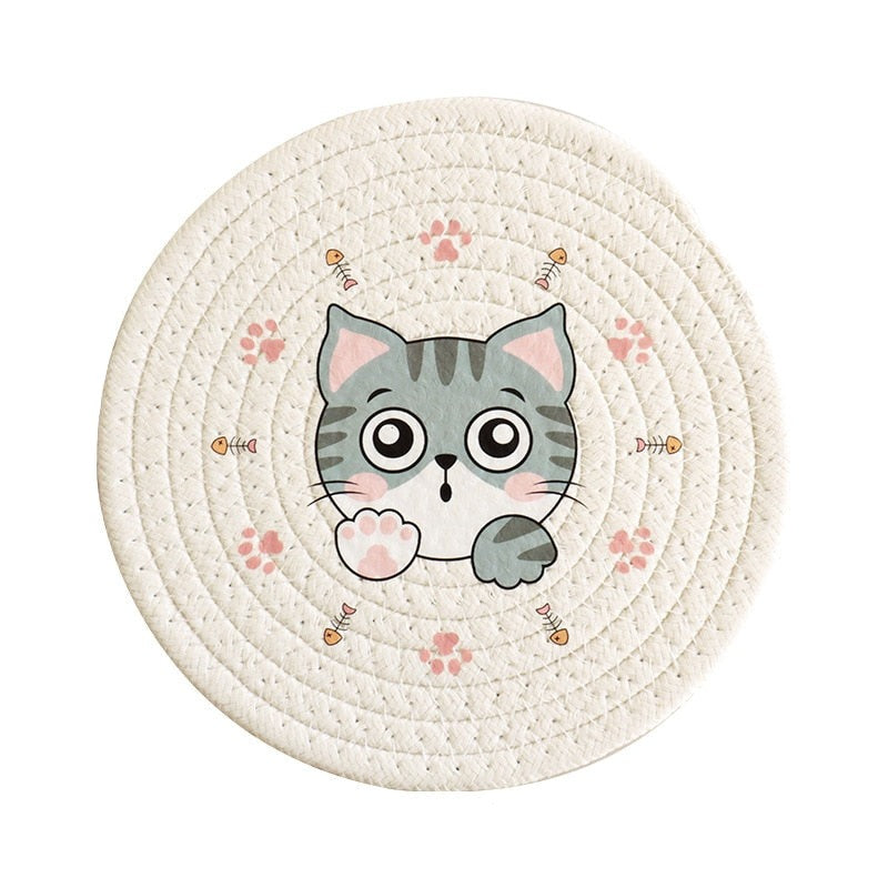 Durable Cat Pattern Coaster