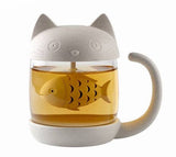 Cute Cat Glass Cup Tea Mug