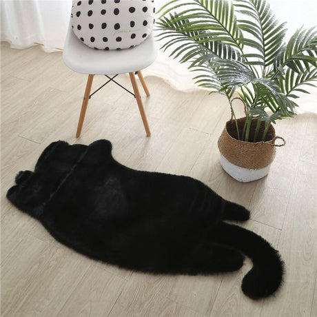 Fluffy Cat Shaped Rug
