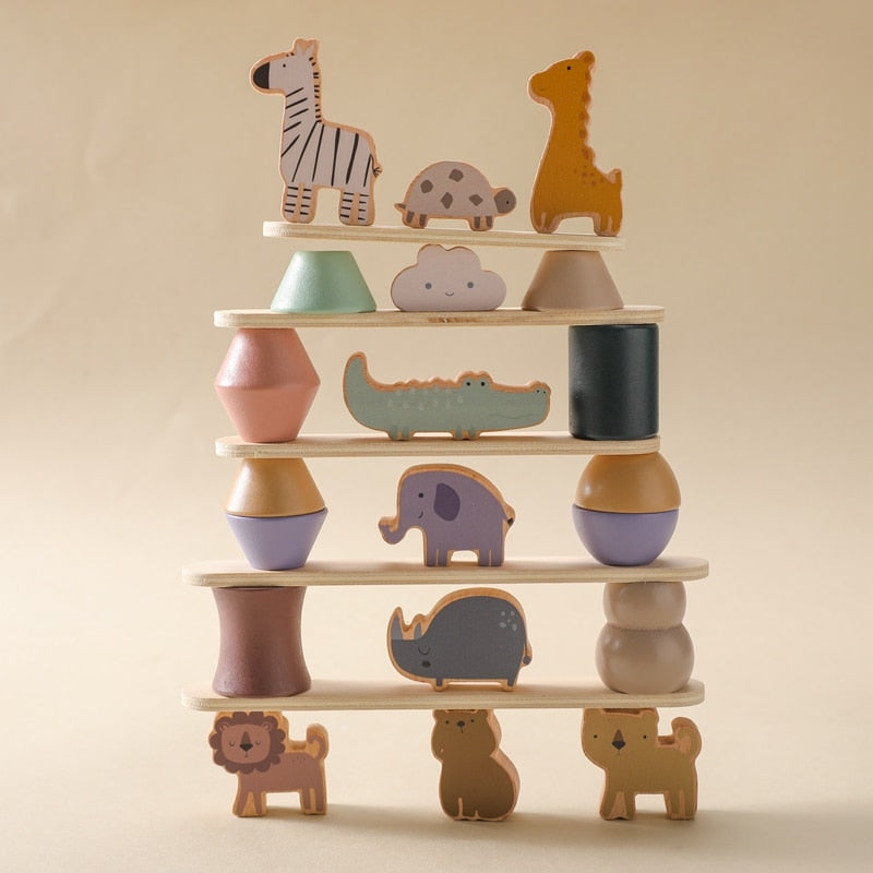 Wooden Animal Stacking Puzzle