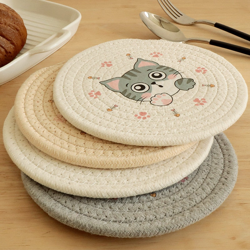 Durable Cat Pattern Coaster