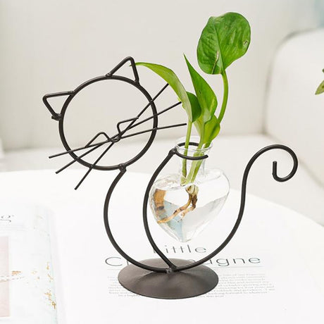 Lovely Cat Shape Heart Vase