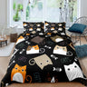 Cartoon Cat Comforter Bedding Set