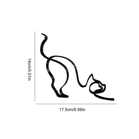 Minimalist Cat Art Figurine