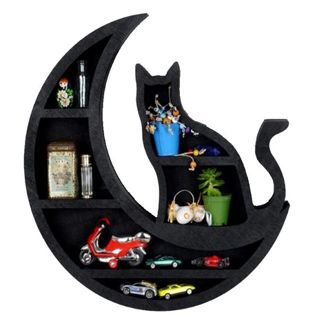 Cat Wooden Shelf Wall Shelf