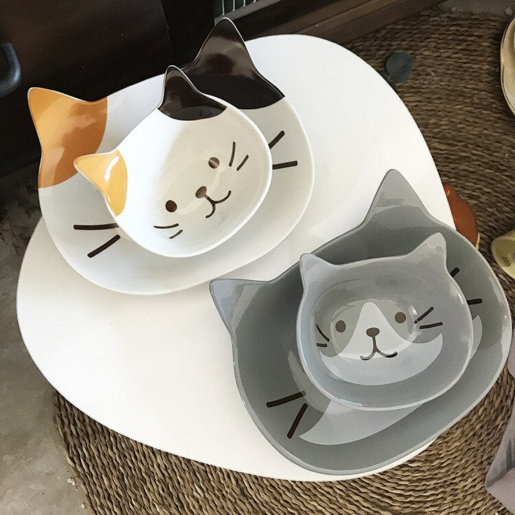 Creative Cat Dishes Tableware Set