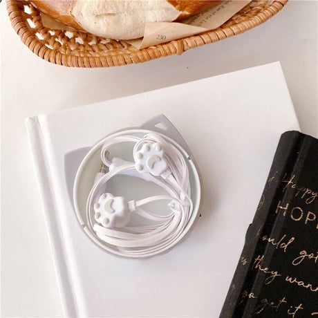 Cute Cat Paw Wired Earphone