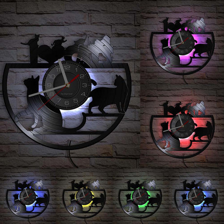 Cat Lover Wall Clock Decor