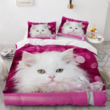 3D Cat Design Bedding Set