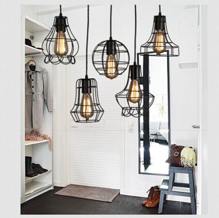 Rustic Wire Cage Industrial Pendant Ceiling Light