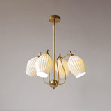 Ceramic Ribbed Chandelier