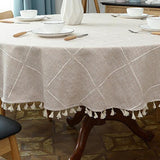 Aesthetic Round Linen Tablecloth