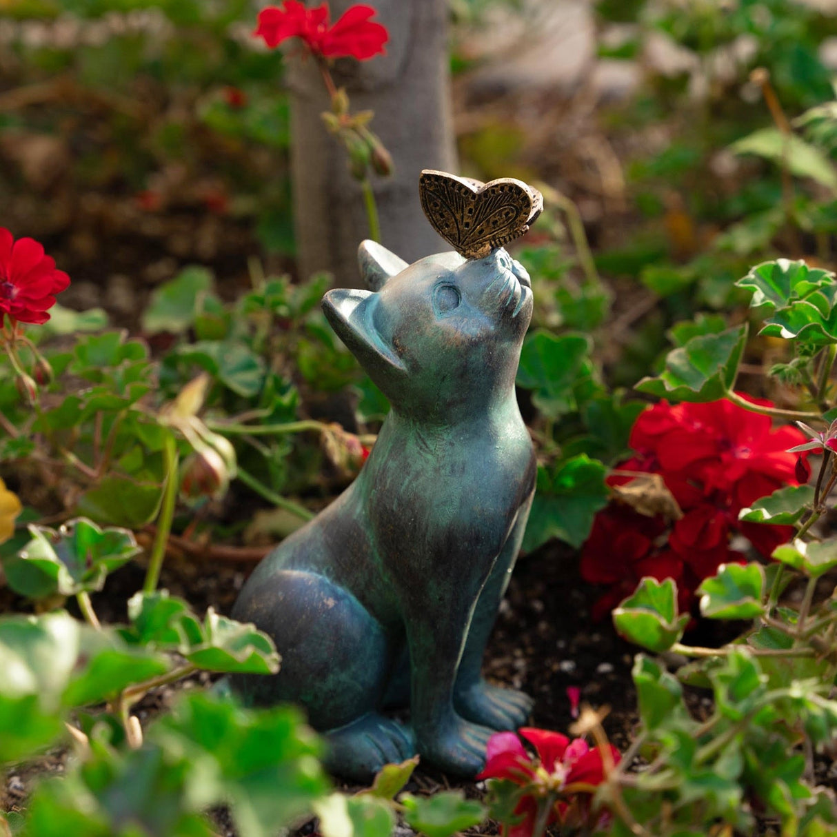 Cat Butterfly Statue