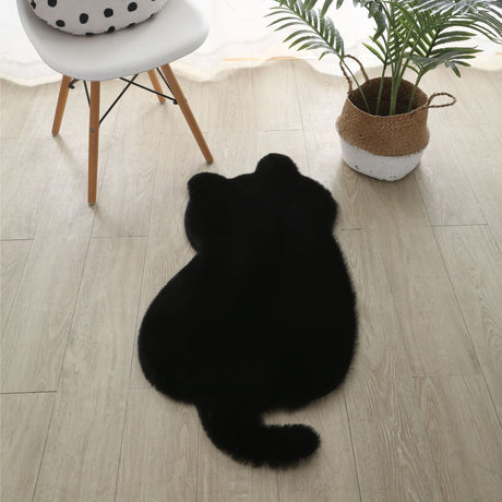Fluffy Cat Shaped Rug