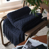 Zig-Zag Throw Blanket Dark Academia