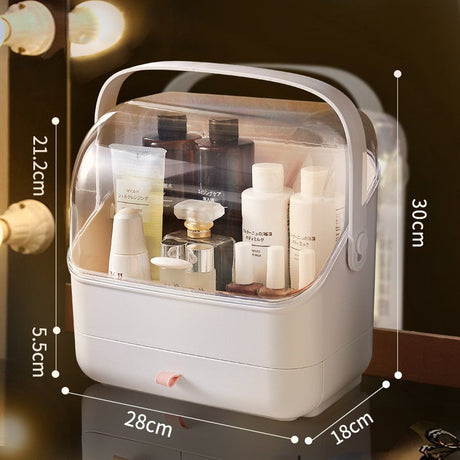 Aesthetic Transparent Desktop Makeup Organizer