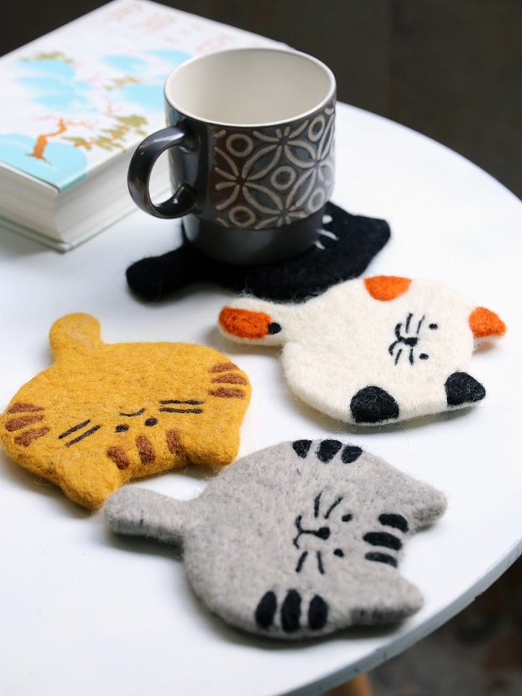 Cute Cat Wool Felt Placemat
