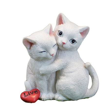 Cute Couple Cat Figurine