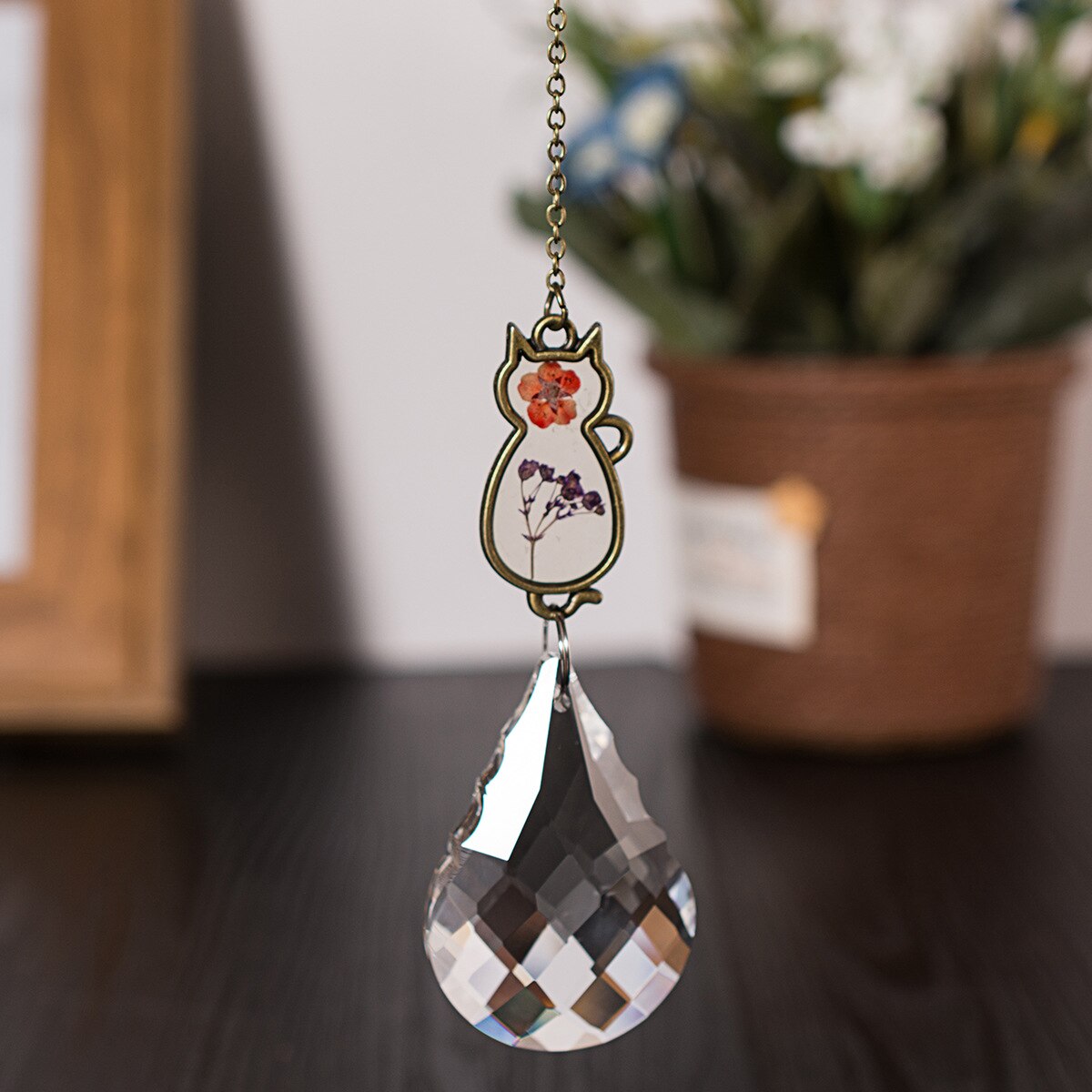Crystal Cat Sun Catcher