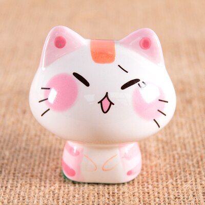 Cute Ceramic Chubby Cat Figurine