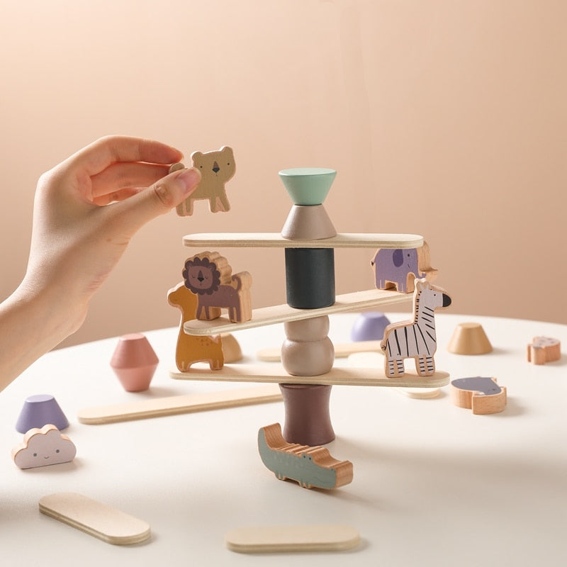 Wooden Animal Stacking Puzzle