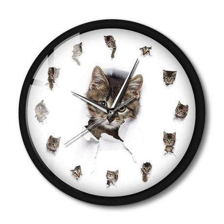 Modern Cat Wall Clock Decor