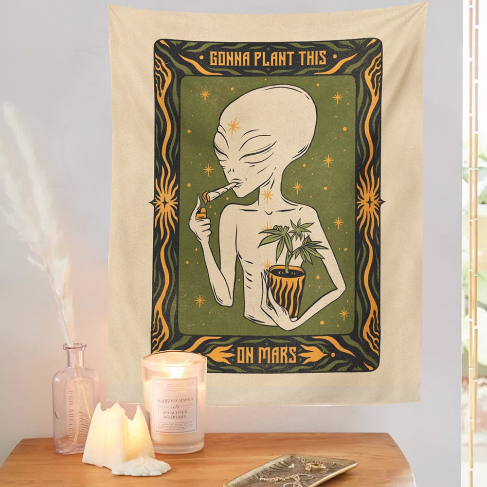 Trippy Alien Tapestry