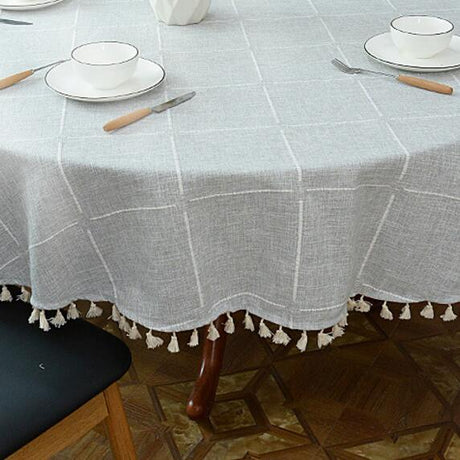 Aesthetic Round Linen Tablecloth