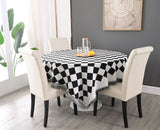 Indie Black And White Checkerboard Tablecloth