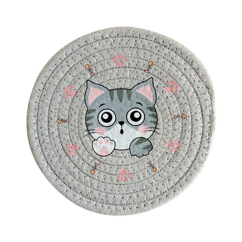 Durable Cat Pattern Coaster