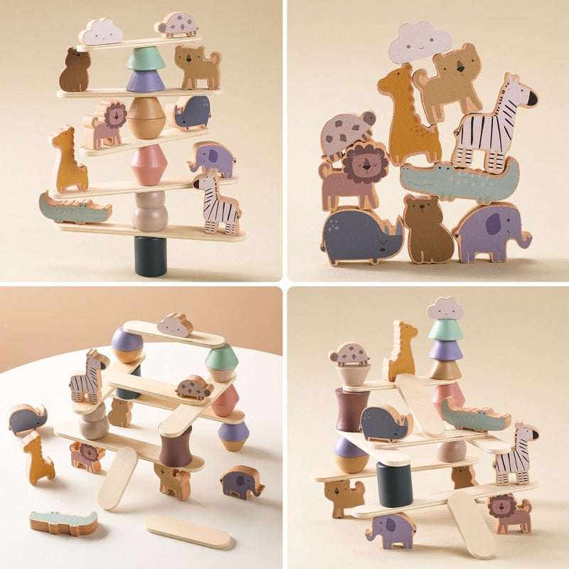 Wooden Animal Stacking Puzzle