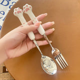 Creative Cat Claw Spoon Fork