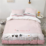 Cute 3D Cat Duvet Cover Bedding Set