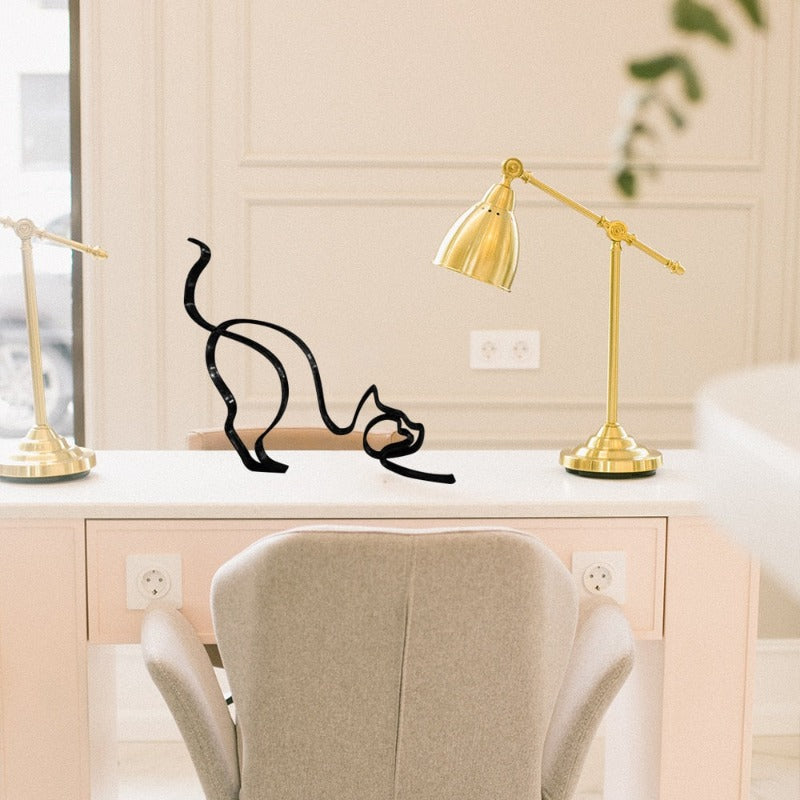 Minimalist Cat Art Figurine