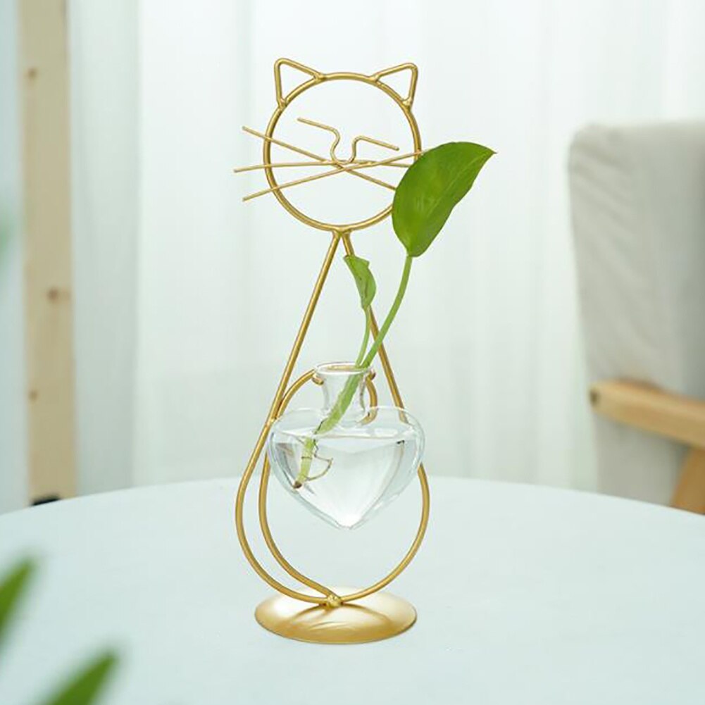 Lovely Cat Shape Heart Vase