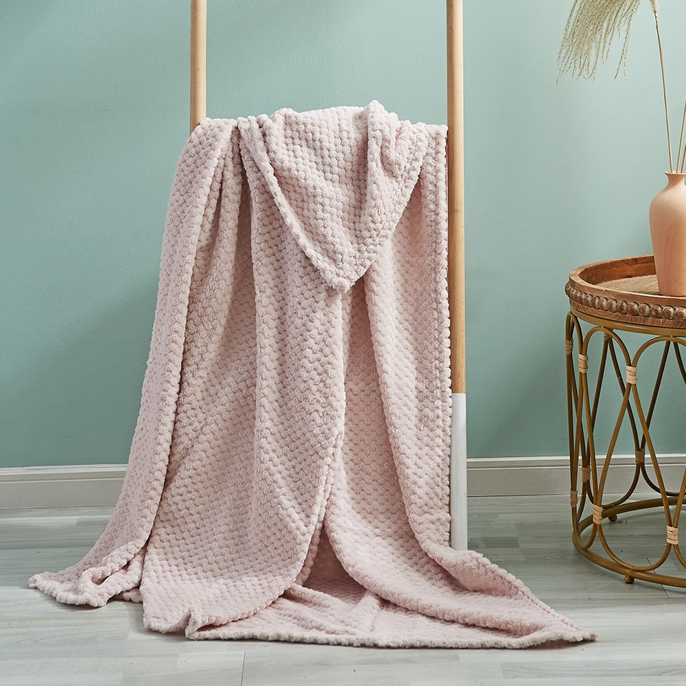 Simple&amp;Opulence 100% microfiber Flannel Fleece Velvet Plush Throw Blanket Lightweight Warm Fluffy Cozy Fuzzy Soft Blankets