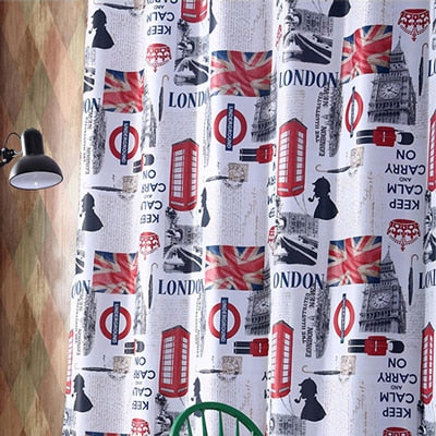 Single Panels Blackout Curtains Kids Bedroom Window Treatments Printed Scenic European Style Curtains For Children