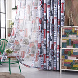 Single Panels Blackout Curtains Kids Bedroom Window Treatments Printed Scenic European Style Curtains For Children