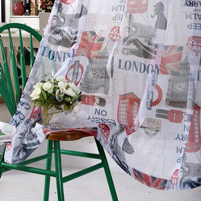 Single Panels Blackout Curtains Kids Bedroom Window Treatments Printed Scenic European Style Curtains For Children