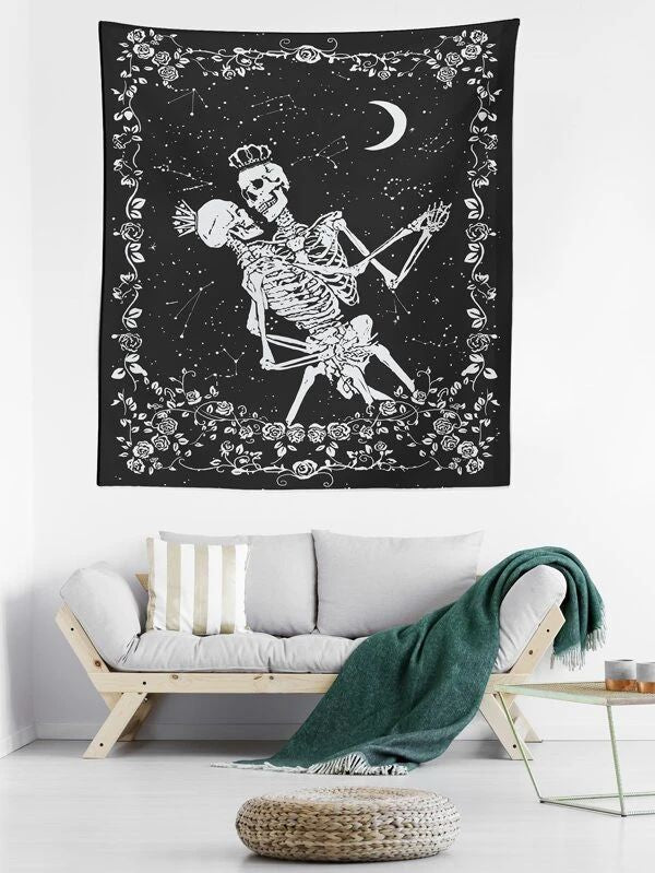 Skull Pattern Tapestry